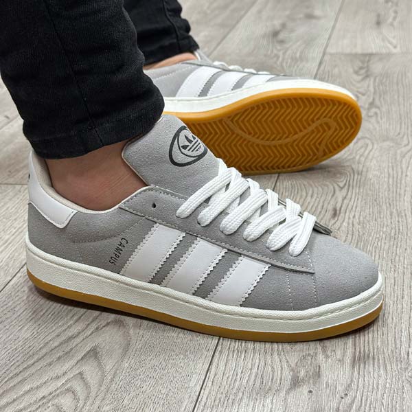 کفش و کتانی مردانه مدل ADIDAS_CAMPUS آدیداس کامپوس رنگ طوسی سفید کد 57886