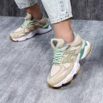 کتونی زنانه اسپرت مدل نیوبالانس 9060 new balance رنگ کرم سفید کد 88700