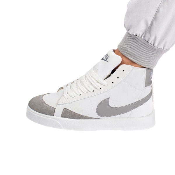 نیم بوت اسپرت مردانه مدل نایک بلیزر Nike Blazer رنگ سفید طوسی کد 6952