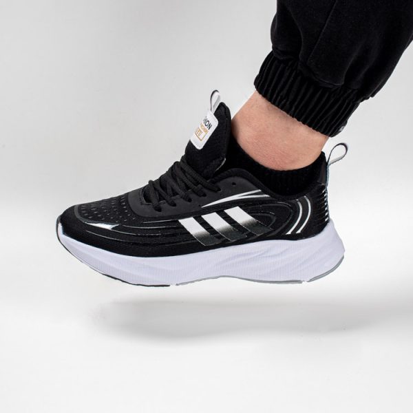 کتونی مردانه اسپرت مدل آدیداس adidas رنگ مشکی زیره سفید کد 6412