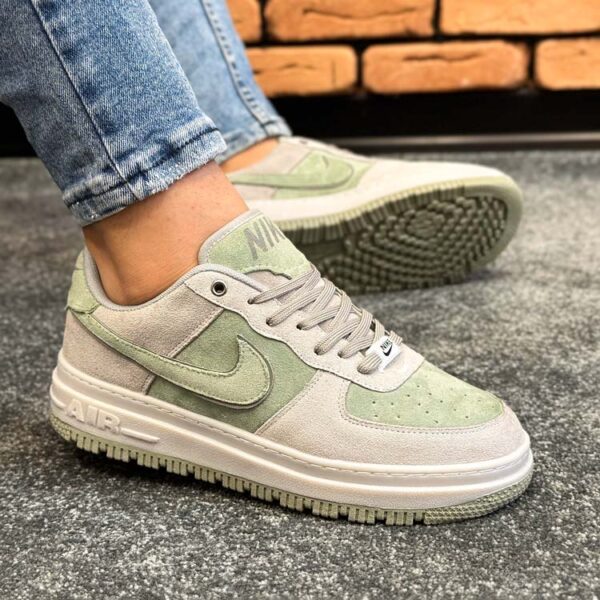 کتونی نایک ایرفورس ست مردانه زنانه nike air force رنگ سفید سبز کد 6225