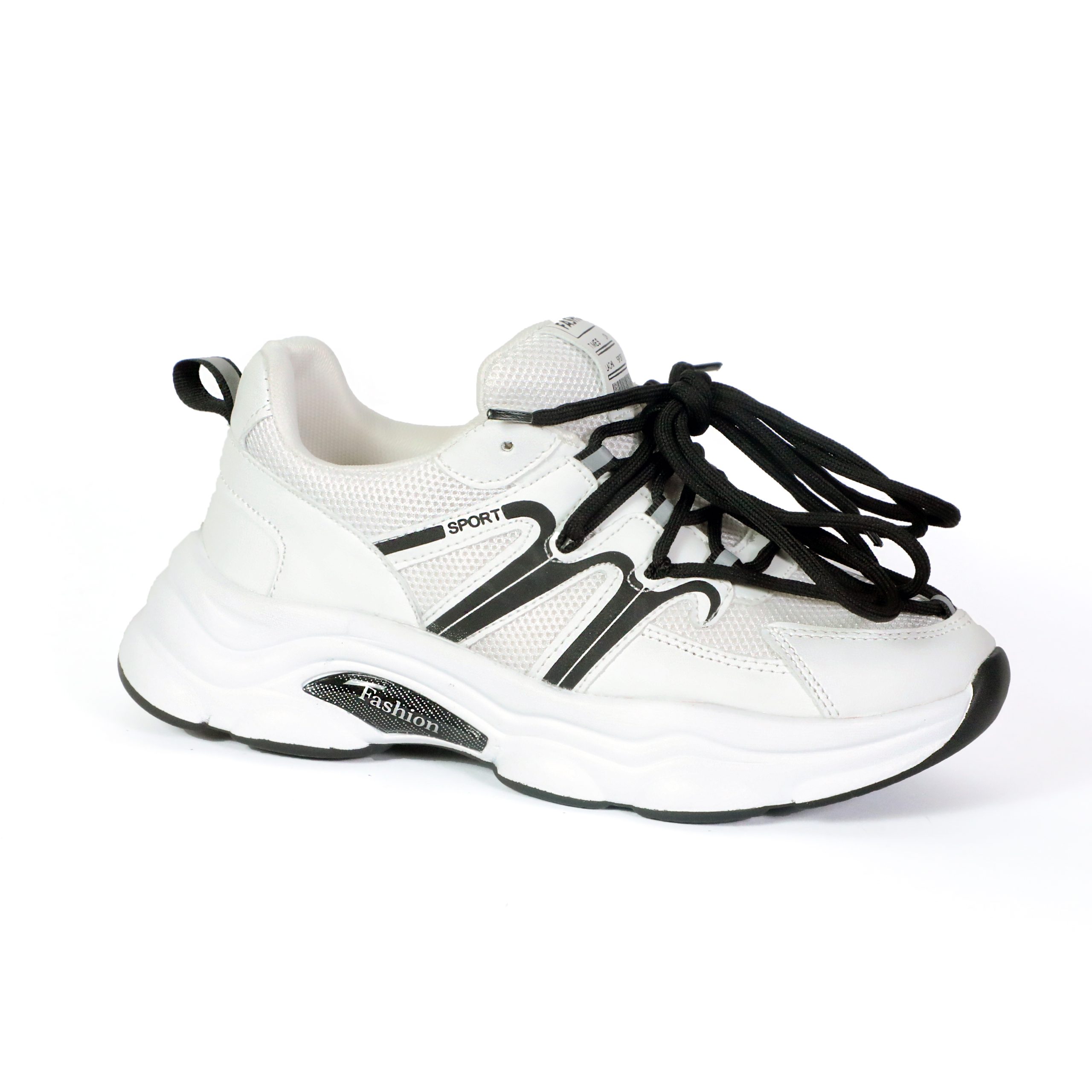 کتونی اسپرت زنانه مدل فشیون سفید کد 44410