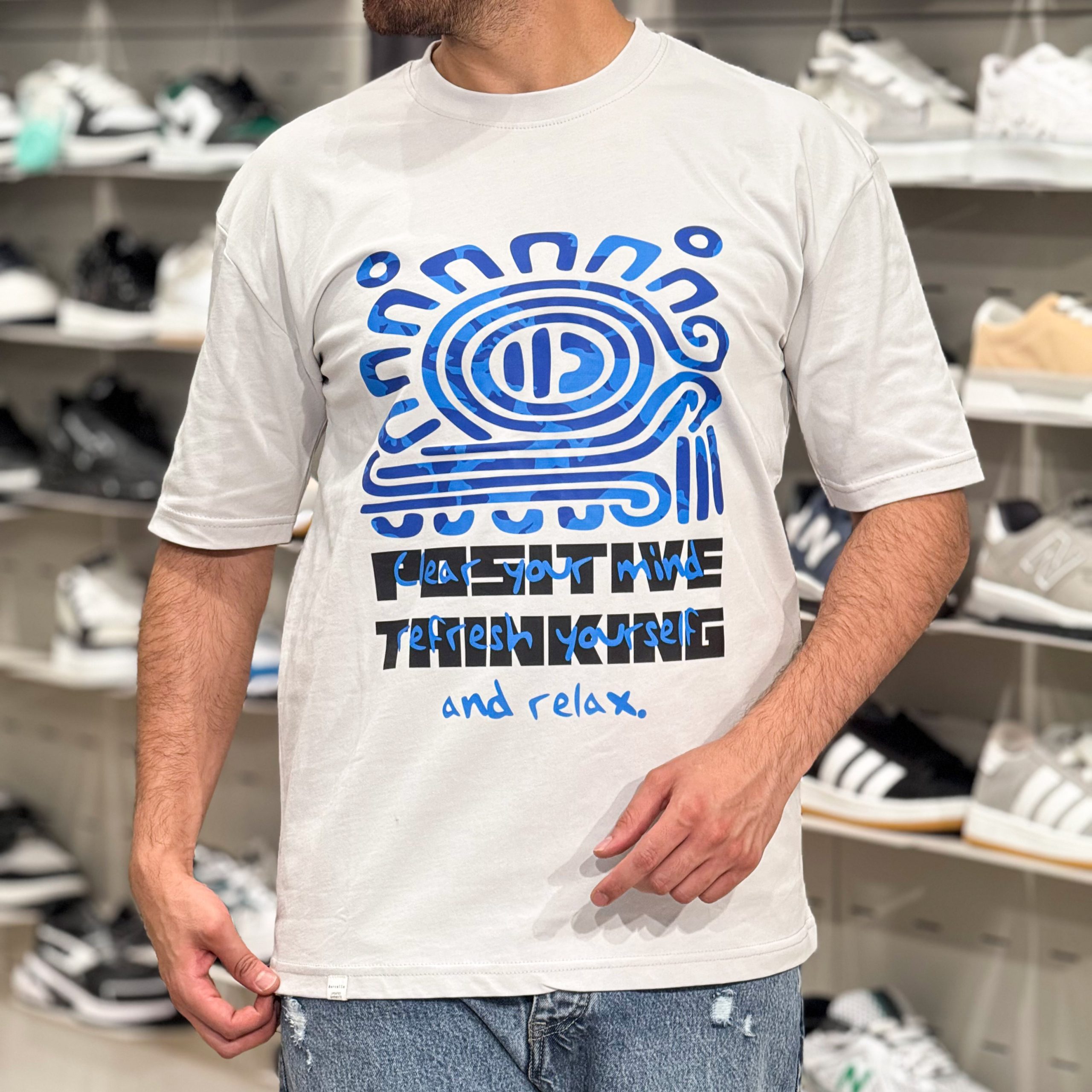 تیشرت مردانه مدل مایا یک رنگ سفید کد 792591