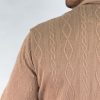 پیراهن مردانه طنابی لوزی انگلیسی رنگ قهوه ای کد 67403
