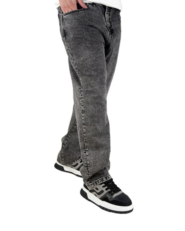 شلوار جین مردانه بگ رنگ زغالی ronak dsquared کد 00051