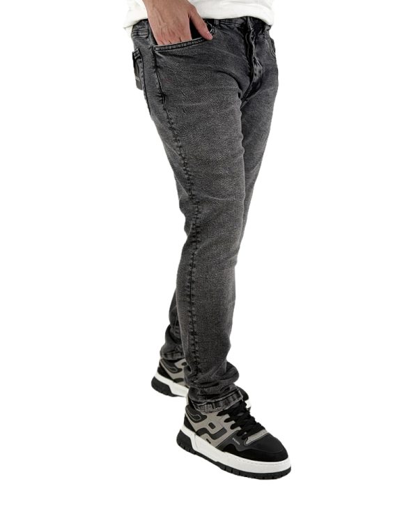 شلوار جین مردانه اسلیم فیت رنگ زغالی ronak dsquared کد 00057