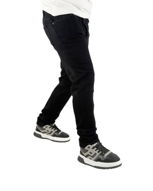 شلوار جین مردانه اسلیم فیت رنگ مشکی ronak black barret کد 00058
