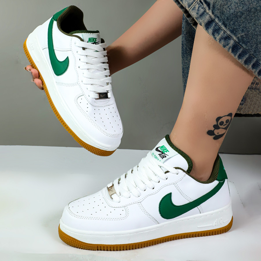 کتونی نایک ایرفورس ست مردانه زنانه nike air force رنگ سفید سبز کد 6223