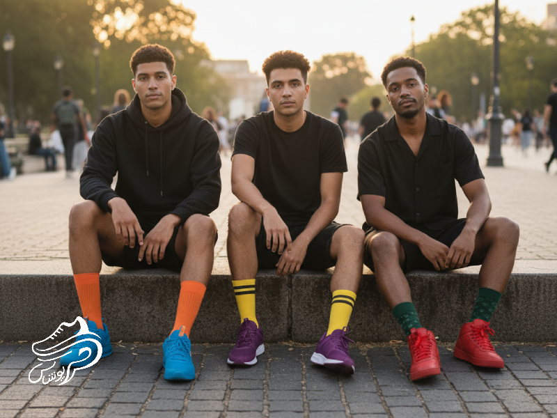 با جوراب و کفش رنگی، استایل خود را به سطحی بالاتر ببرید