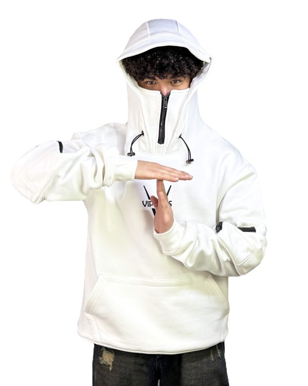 هودی اسپرت مردانه مدل نینجا رنگ سفید کد 062501