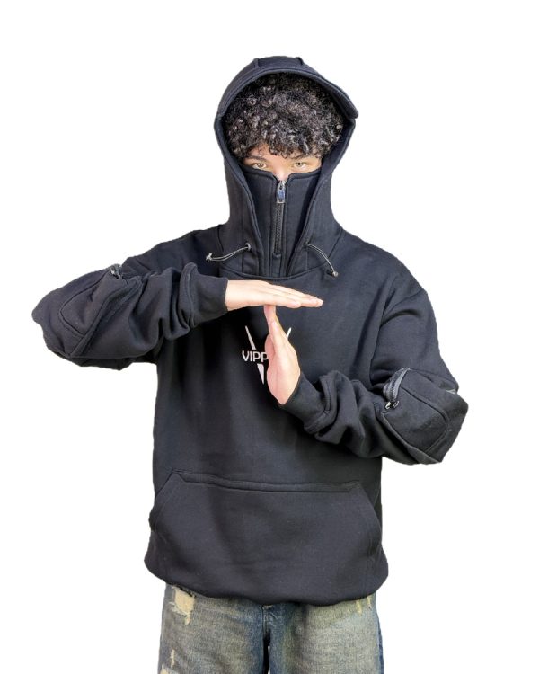 هودی اسپرت مردانه مدل نینجا رنگ مشکی کد 062500