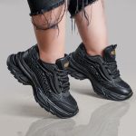 کتونی اسپرت زنانه مدل فشیون راحتی رنگ مشکی کد 053746