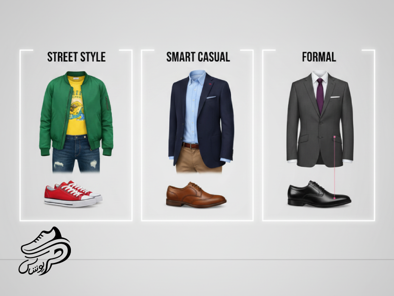 ست کردن رنگ کفش با لباس؛ از استریت_استایل تا رسمی