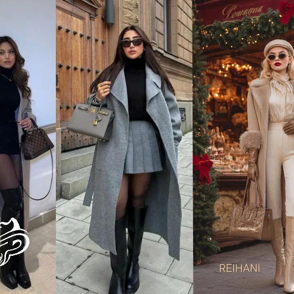 استایل کلاسیک فصل سرد با بوت‌های ساق‌دار