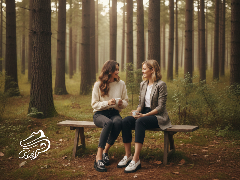 استایل کلاسیک با کفش‌ کالج