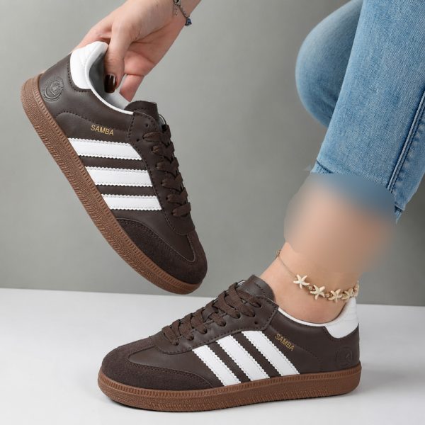 کتونی اسپرت زنانه مدل آدیداس سامبا Adidas رنگ قهوه‌ای کد 51462