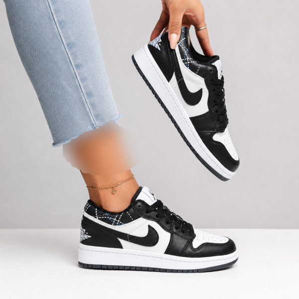 کتونی اسپرت زنانه مدل نایک جردن 1 Nike Jordan رنگ سفید مشکی کد 51466